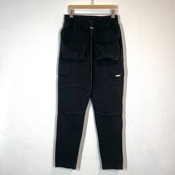Black Cargo Pants Utility Streetwear Small - Picture 2 of 9